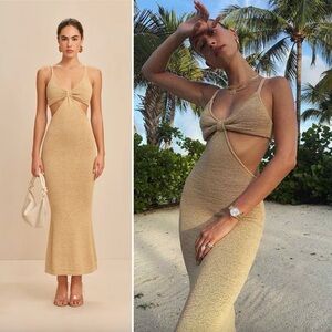 Cult Gaia Serita Knit Dress Sand